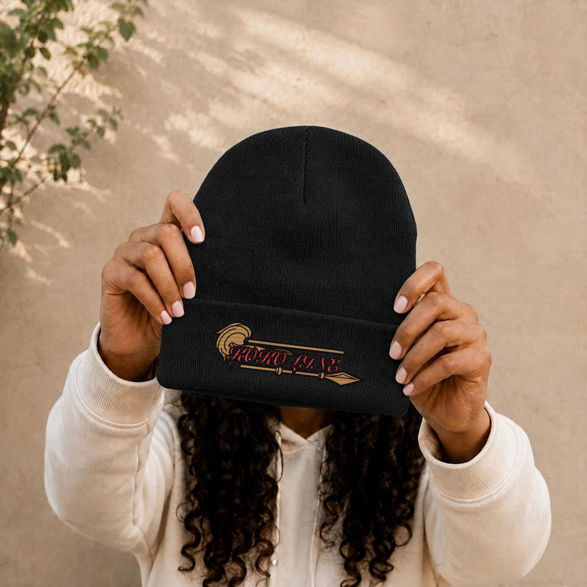 Embroidered Knit Beanie