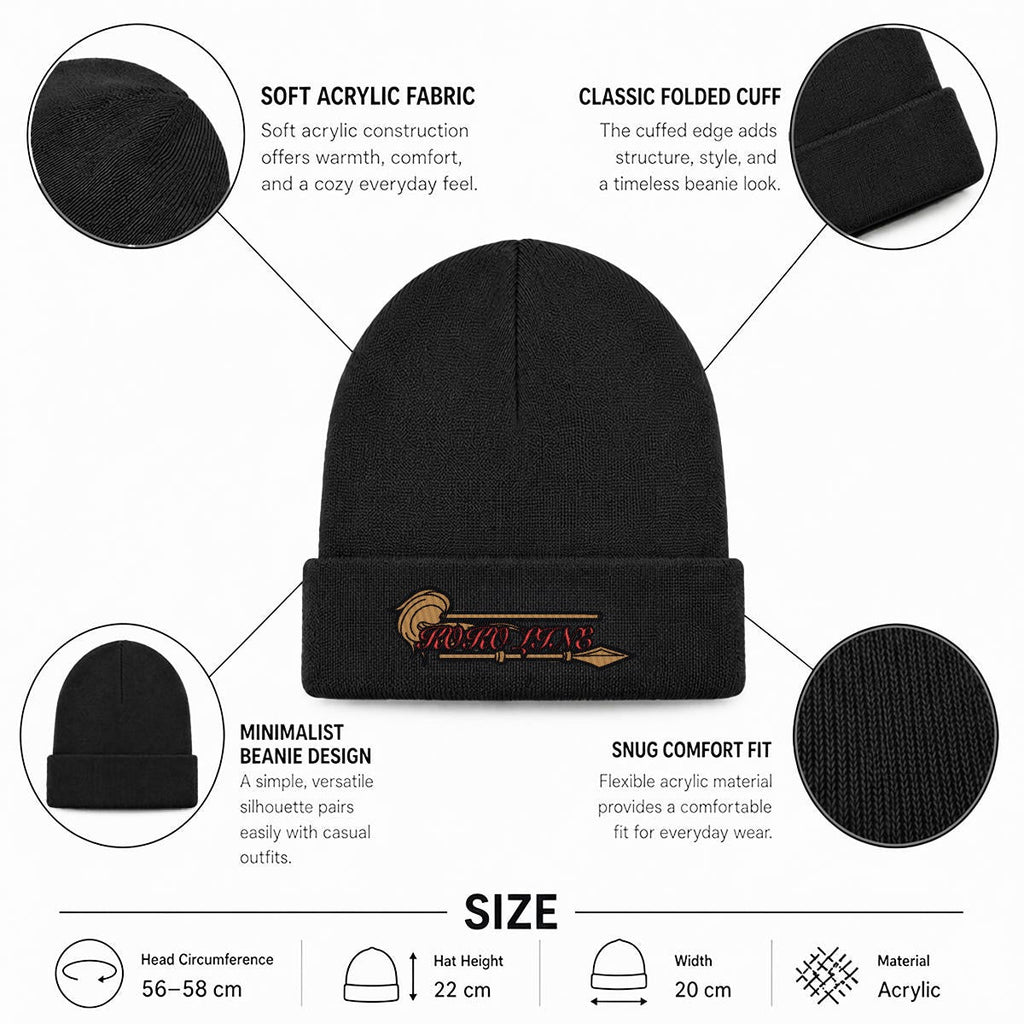 Embroidered Knit Beanie